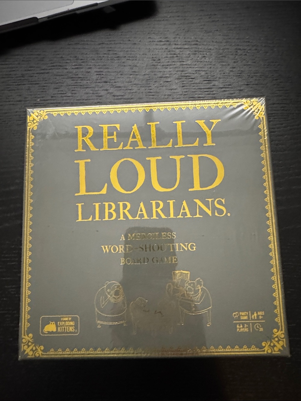 REALLY LOUD LIBRARIANS Board Game - Black & Gold